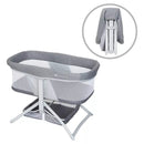 Quick-Fold 2-in-1 Rocking Portable Bassinet - Shadow Stone Gray