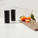Acacia Round Salt and Pepper Grinder Set - Black