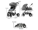 Convertible Baby Stroller - Dark Grey