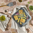 3pc Waffle Kitchen Towels Light Gray