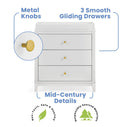 Eloise 3 Drawer Dresser with Changing Top - Moonstruck Gray