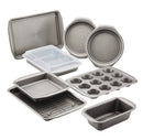 10pc Total Nonstick Bakeware Set Gray
