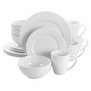 16pc Porcelain Cara Round Dinnerware Set- White