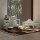 Santorini Deluxe 3-in1 Convertible Bassinet - Sage with Driftwood