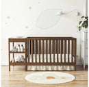 Ema 3-in-1 Convertible Crib & Changer Combo - Walnut