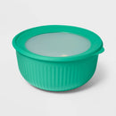 10.88qt XL Melamine Mixing Bowl with Lid Green