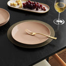2pk Textured Faux Leather Charger Olive - Threshold™