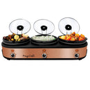 Triple Slow Cooker and Buffet Server - Brushed Copper