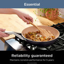 12pc Extended Life Essential Ceramic Cookware Set: Hard Anodized Aluminum, Dishwasher-Safe, Induction Compatible