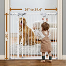 Pressure Mounted Metal Pet Gate - White