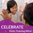 Slow-Close Toilet Seat with Built-In Toddler Potty Training Seat - White