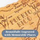 Puerto Rico Destination Bamboo Serving and Cutting Board