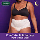 Depend Night Defense Women's Night Incontinence Underwear - M - 60ct