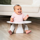 Ergonomic Baby Floor And Booster Seat With Tray - Taupe