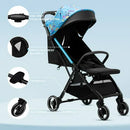 Lightweight 360 Classic Seat Baby Stroller w/Umbrella -Black/Blue