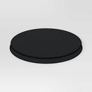 2pk Textured Faux Leather Charger Black - Threshold™