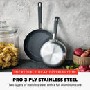 Stainless Steel Ceramic Nonstick Fry Pan Set - 8" and 10"