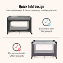 Portable Baby Playard - Black & White