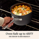 2.5qt Nonstick Hard Anodized Sauce Pan With Lid