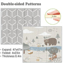 47x47inch Play Mat, Small Spaces Gray