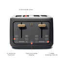 by Drew Barrymore 4-Slice Toaster with Touch-Activated Display Oyster - Grey