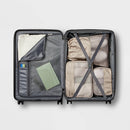 Medium Checked Hardside Suitcase - Pink