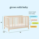 Colby GROW 6-in-1 Convertible Bassinet to Crib - Washed Natural