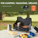 2-Burner Propane Gas Camping Stove - Black