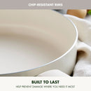 Advanced 5qt Ceramic Nonstick Saute Pan with Lid - Cream