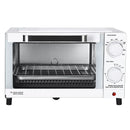 4 Slice Countertop Toaster Oven with 3 Settings, includes baking rack and pan, Arctic White