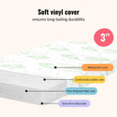 Dream On Me Aster 1.5" Fiber Portable Mini Crib Mattress, Green