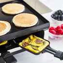 Ceramic Nonstick Ultimate Gourmet Grill-PFAS Free - Black: Indoor Smokeless Griddle, Raclette, 1500W