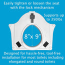 E-Z Lock Raised Toilet Seat with Handles - 4.5 Inch Riser