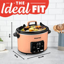 4.5 Quart Programmable Slow Cooker - Peach