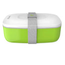 Stackable Lunch Box Container with Built-in Flatware - Green