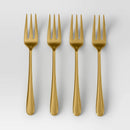 4-Piece Cocktail Fork Set - Gold