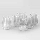 15oz 6pk Stemless Hutton Wine Glasses
