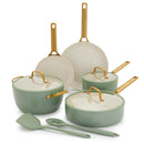 Ceramic Nonstick 10-Piece Cookware Set - Sage