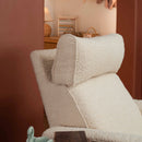 Willa Deluxe Power Recliner and Swivel Glider with Heat and Massage - Performance Ivory Boucle