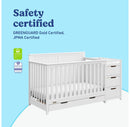 Hadley 5-in-1 Convertible Crib and Changer with Drawer - White
