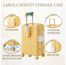 Carry-On/Checked Suitcase with USB Port and Spinner Wheels - Yellow