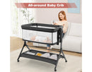 3-in-1 Baby Bedside Bassinet - Gray