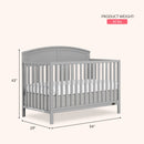 Storybrooke 5 in 1 Convertible Crib - Pebble Grey