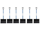 Wolverine FD18PS Snow Shovels (6-Pack) 18 Inch ABS Poly Head Fiberglass Shaft D-Handle