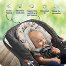 Duo Car Seat Head Support and Strap Cover - Car Seat Insert for Baby - Rainbow