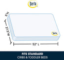 Serta Sertapedic Petals Dual Sided Premium Recycled Fiber Core Crib and Toddler Mattress - Pink