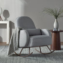 Compass Rocker - Performance Grey Eco-Weave with Rose Gold Legs