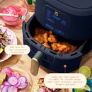 6 Qt Air Fryer with TurboCrisp Technology and Touch-Activated - Starry Night Blue