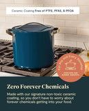 12 Qt Nonstick Ceramic Pot with Lid - Perracotta