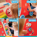 Wooden Baby Walker with Interactive Features for Early Development, Promotes Walking, Motor Skills, and Creativity